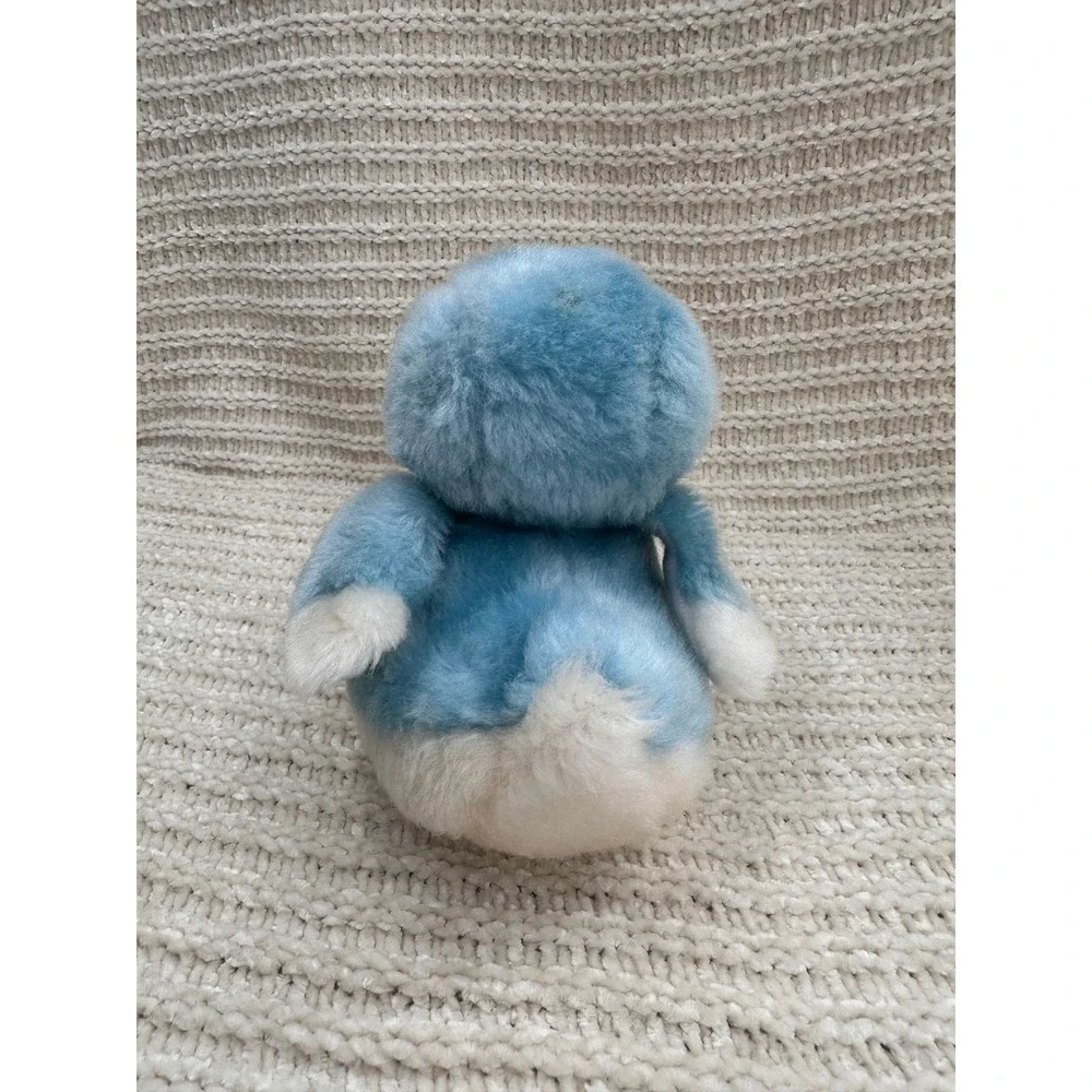 Vintage Duckling Plush Blue White‎ Stuffed Animal Toy Lovey Nursery Decor 7 in